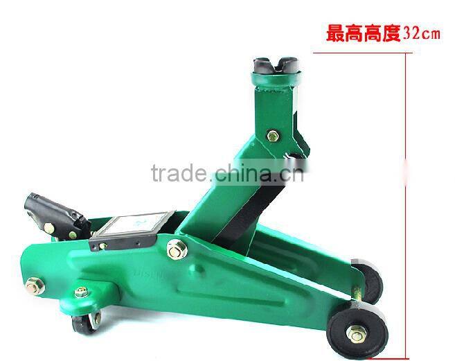 2T flexible floor car jack with wheel, easy to use car jack