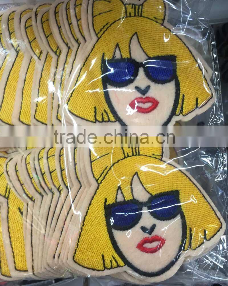 P005-006 the most popular embroidered lady gaga portrait applique patches