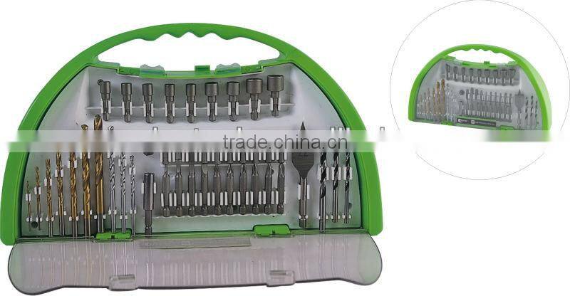 45 piece Combination drill bits set in plastic case
