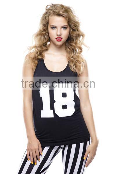 Wholesale printing letters athletic lady tank tops designs in Nanchang