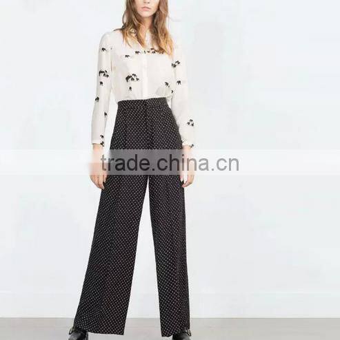 OEM Ladies Long Sleeve Pattern Printed Shirt