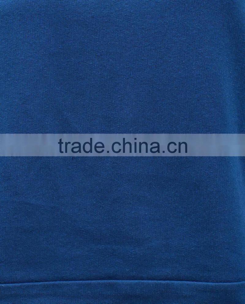 fashion cutting ladies loose top fleece cotton three quarter sleeve lady blouse