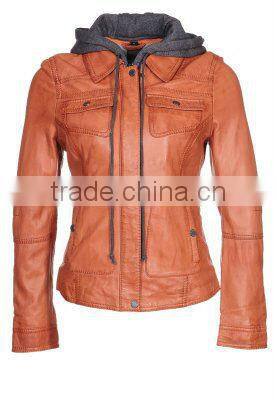 ALIKE pu leather jacket women