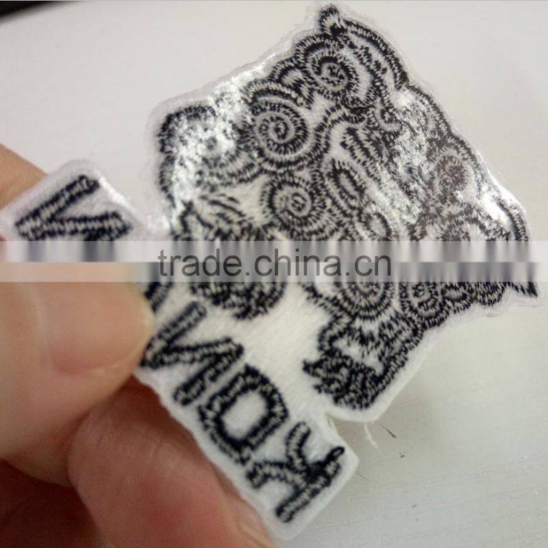 2017 factory custom high quality embroidery blank patches for clothing