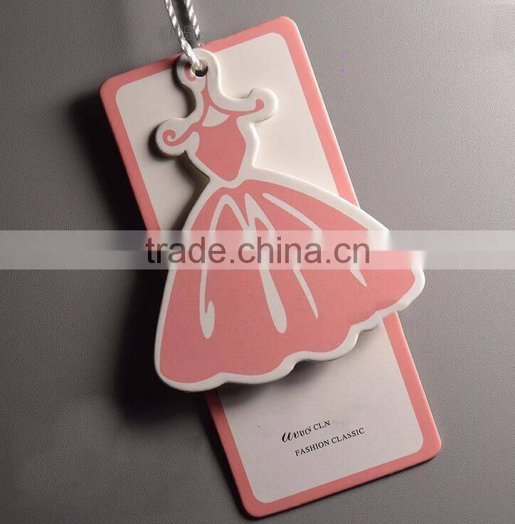 China gold stamping paper hang tag for garment