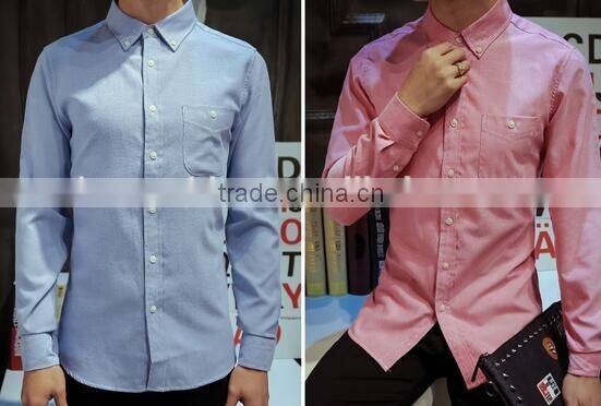 Button down collar mens oxford shirts slim fit casual dress shirts