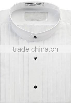 White Banded Collar Tuxedo Shirts Mandarin Collar man Shirts Wedding drss shirts
