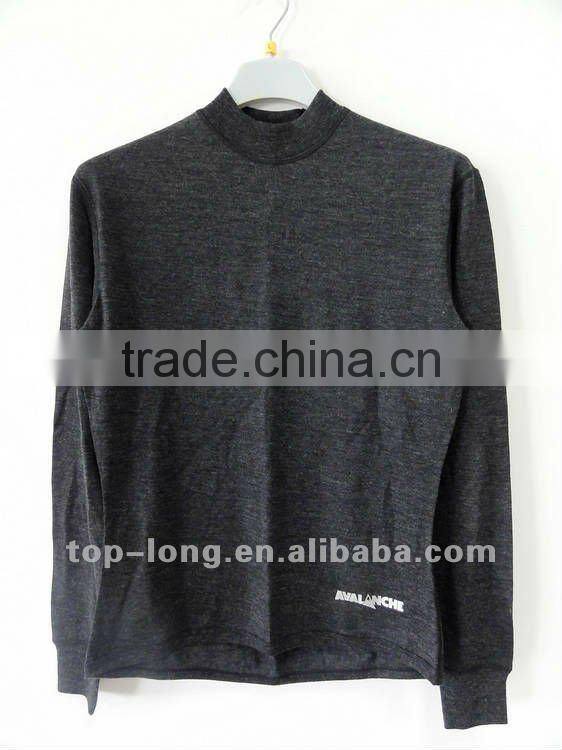 100% merino wool thermal underwear of women charcoal crew&pant long johns