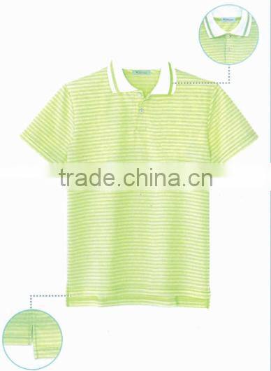 Factory cheap wholesale causal summer mens polo collar striped t shirt