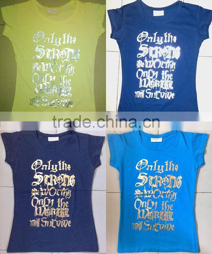 New stylish printed short sleeve ladies t - shirts