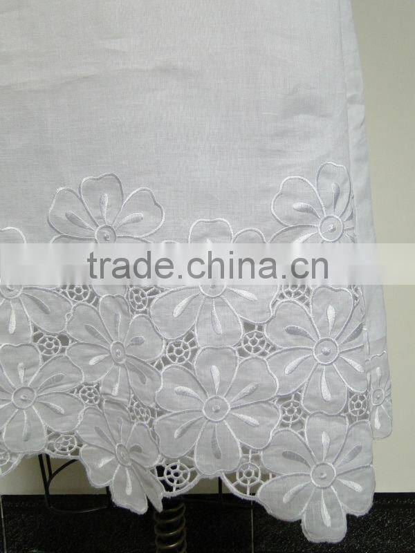 Womens 2 pcs embroidery formal skirt suit for spring and summer