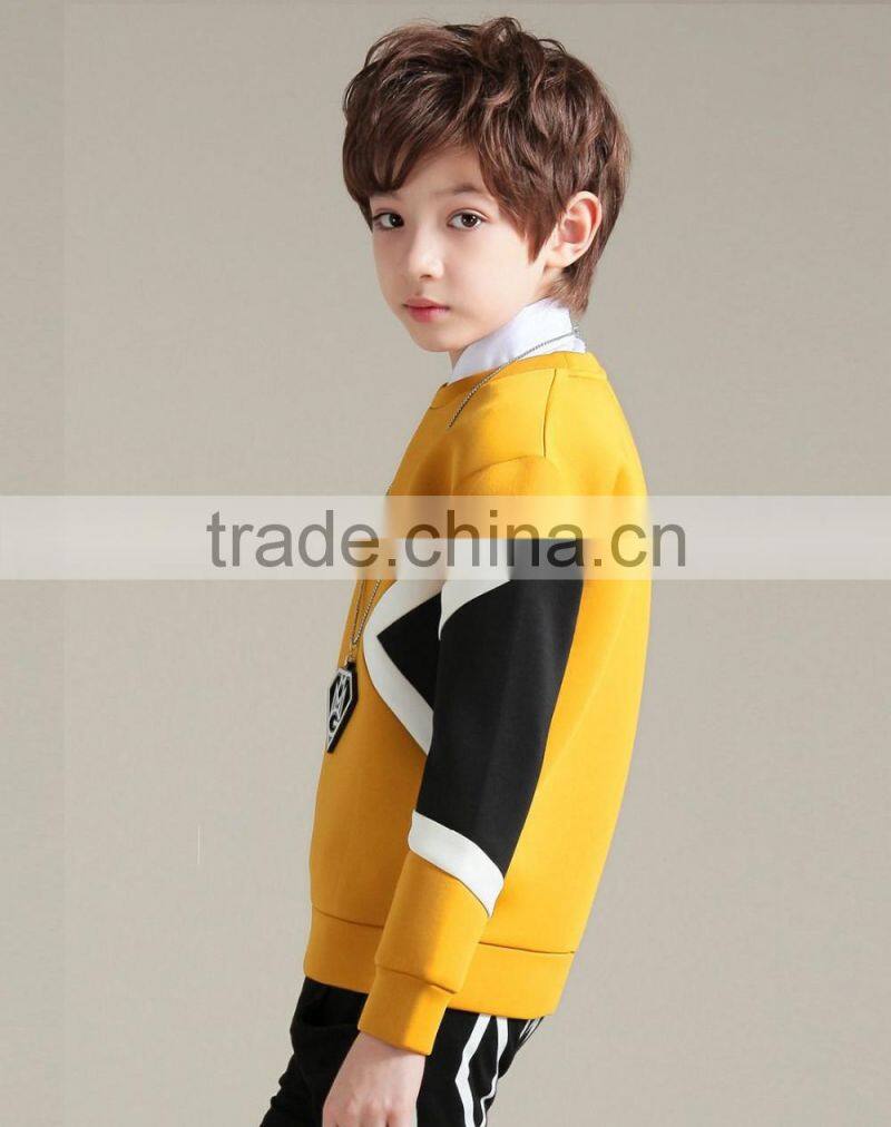 round fleece boy's sweatshirt long sleeve pullover short sweatshirts