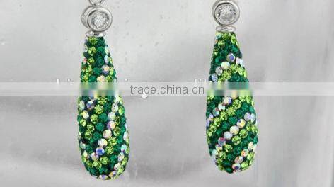 Fashionable studded with diamond pendant earrings.A birthday present