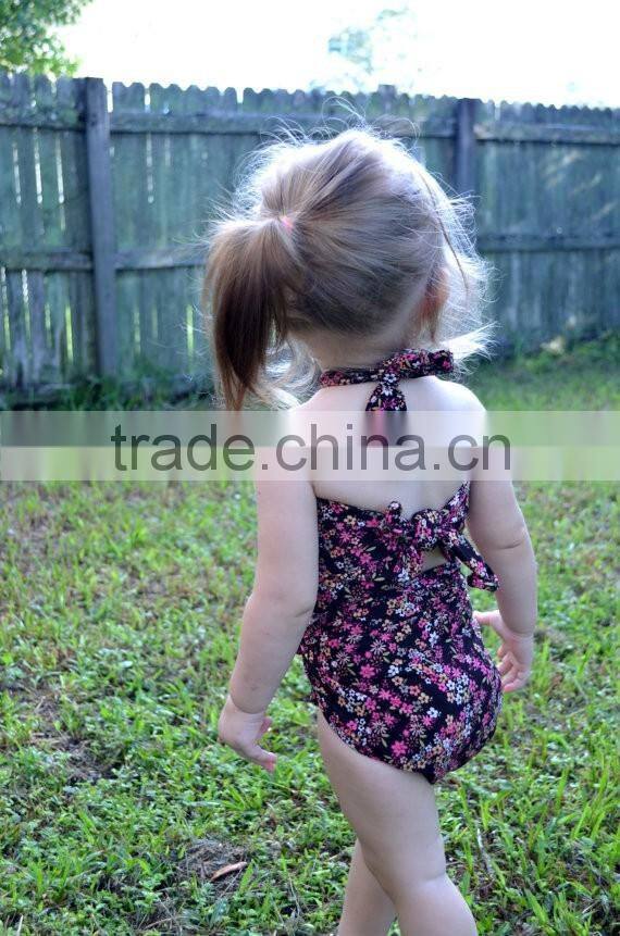 Baby girl red swimsuit polka dot beachwear match headband wholesale