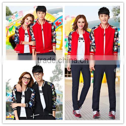 2017 top design wholesale latest design tracksuit fashion printing sportswear couple tracksuit