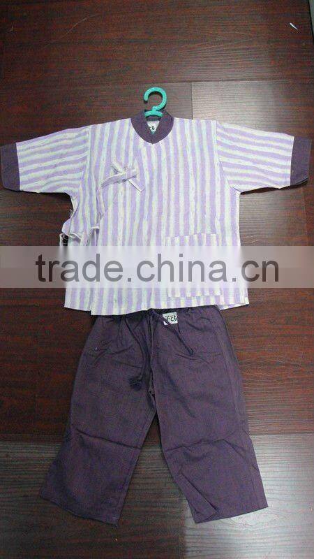 Purple bamboo fabric crops garment