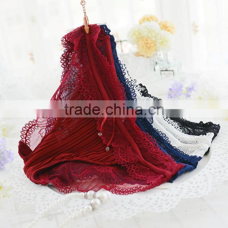 Bow tie ladies cotton underwear women cute cartton panties wholesale factory