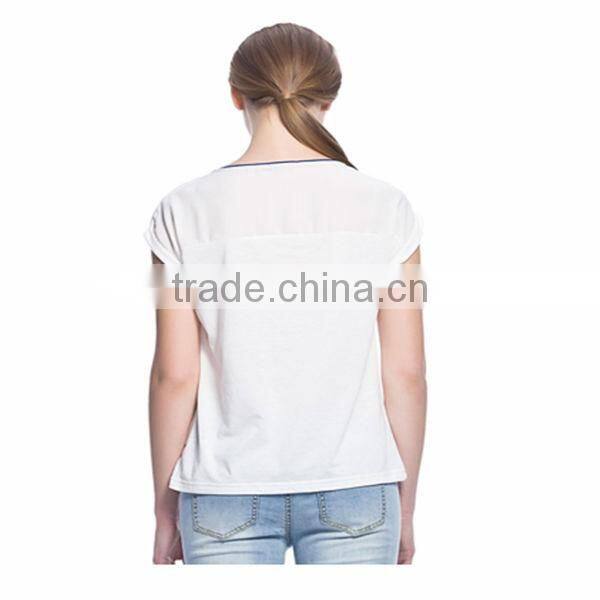 Casual Style Floral Print Round Neck Women's T-Shirt