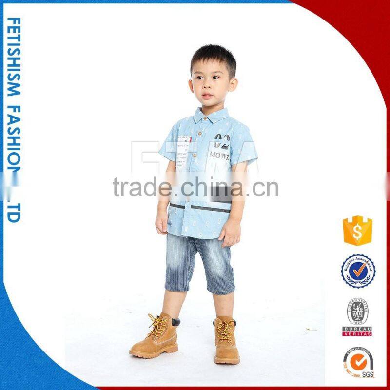 wholesale fancy casual cotton children fashion kids clothes