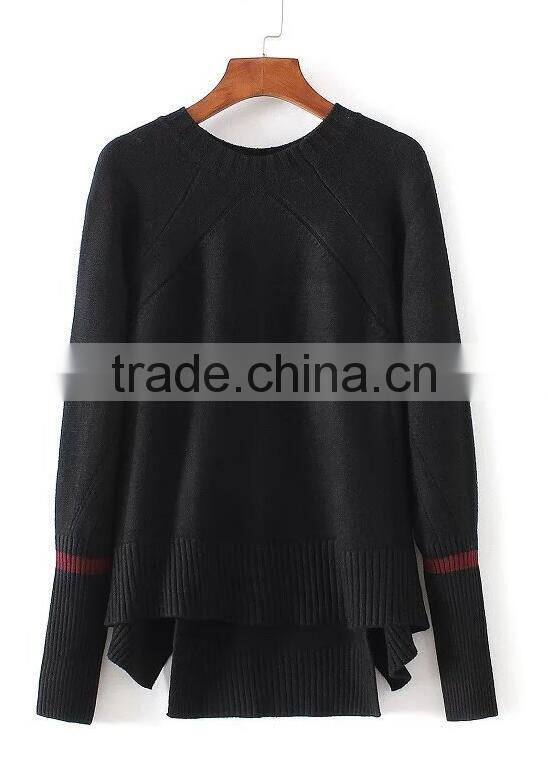 EY0879S New Fashion 2016 Women Irregular Knit Pullover Sweaters