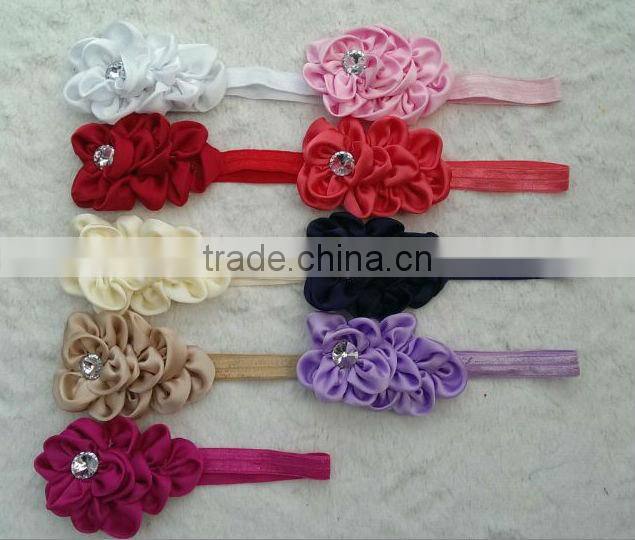 satin flower headband baby headband infant hedband wholesale