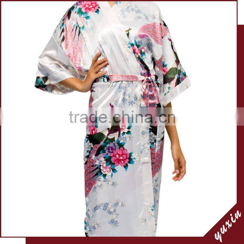 satin robe bath robe Custom made japan kimono robe 0609024