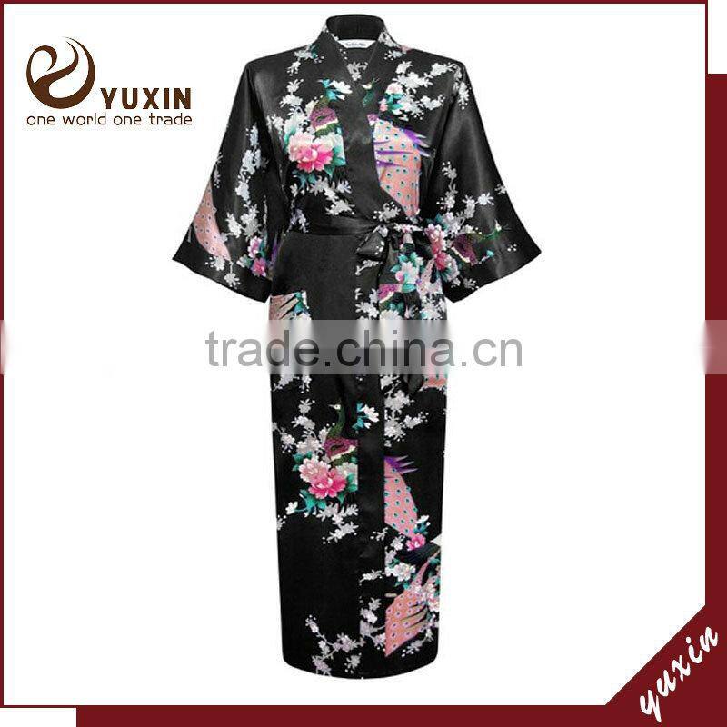 New arrive Top selling Woman Short Style Silk satin Kimono PC091