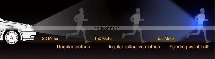battery control LED flashing reflective flip belt running safety warning belt