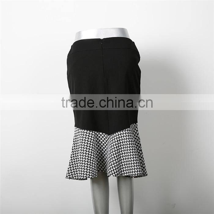 Latest fashion new arrival fishtail denim skirt pattern