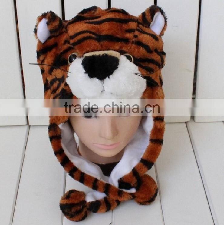 newest style customized soft plush animal hat for winter