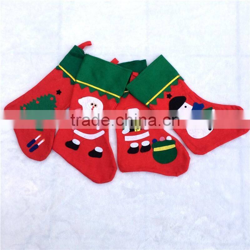 2016 New product Non-woven christmas socks/Handmade socks ornaments for sale