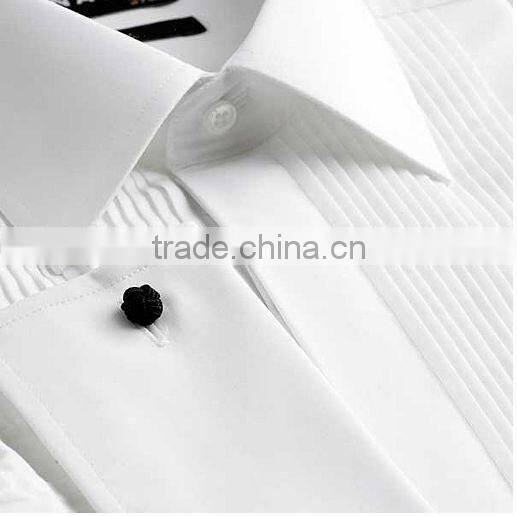 2016 mens long sleeve tuxedo shirts 100% cotton