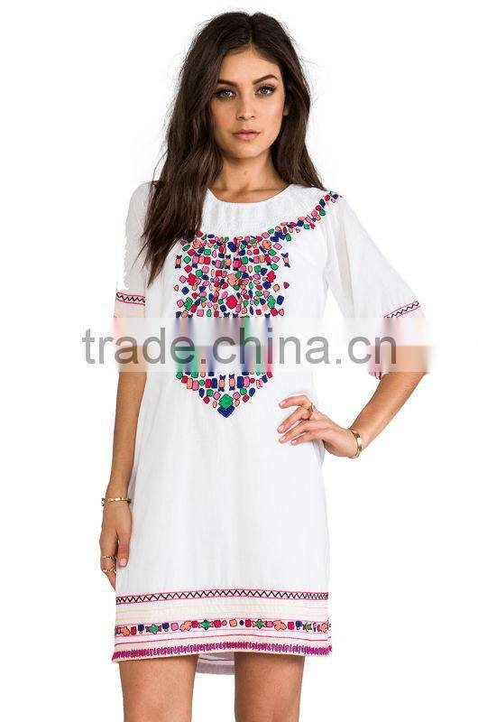 High quality casual dress indian tunic patterns