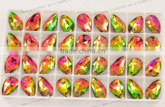 teardrop sew on flat back strass drill diamond stones