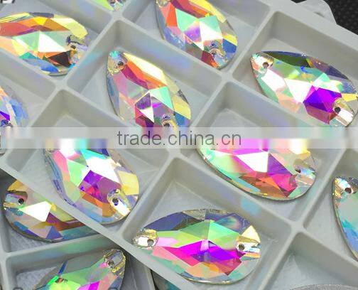 crystal stones for clothing, ab color sew on rhinestone