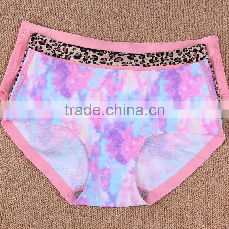 seamless multi color brief panties /yjfa nylon candy color lepard seamless panties underwear/