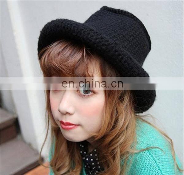 Winter Lady Flip Brim Knit Bucket Hat