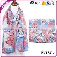 2017 spring summer latest scarf designs floral scarf