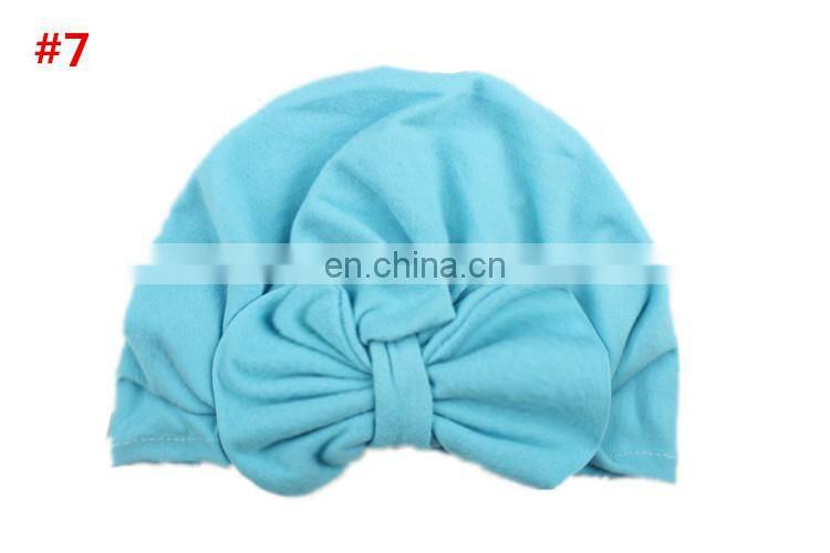 2017 new fashion in Europe and America baby supplies children solid color tie with head cap