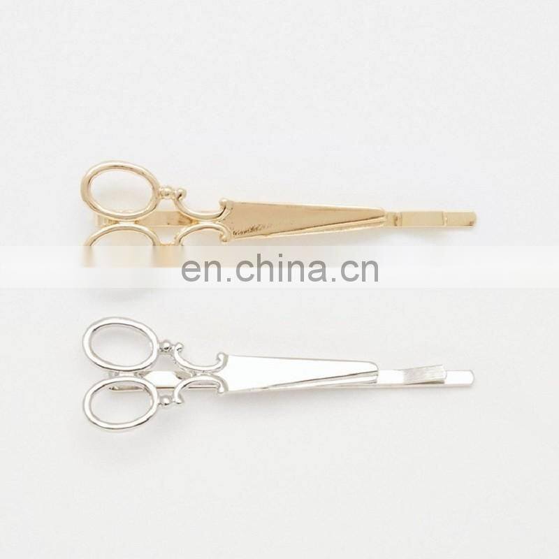 New Fashion Elegant Silver/Gold Scissor Shape Hair Clip Accessories For Women
