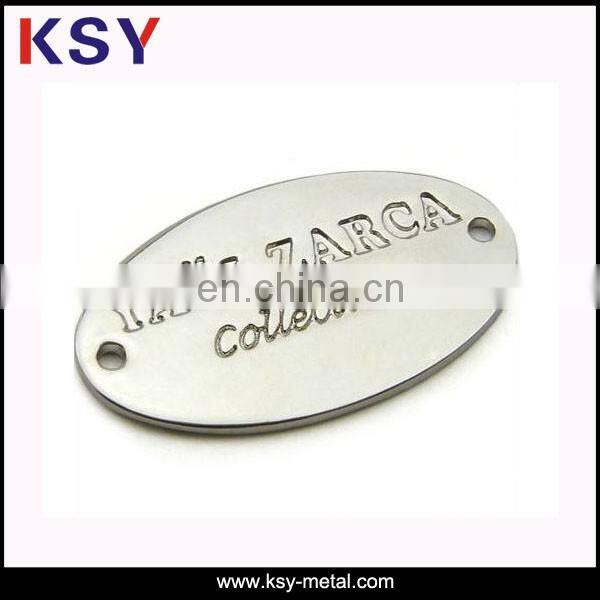 Bag special gold metal label with private logo