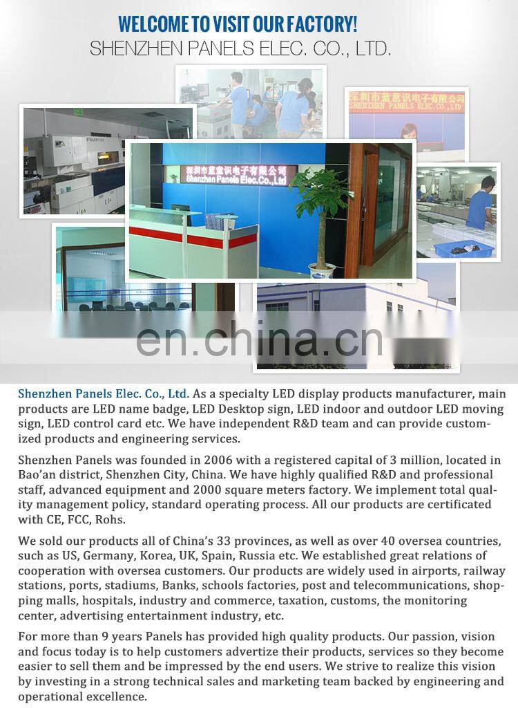 Blue Scrolling Wireless Programmable LED Sign Display Wifi Connection