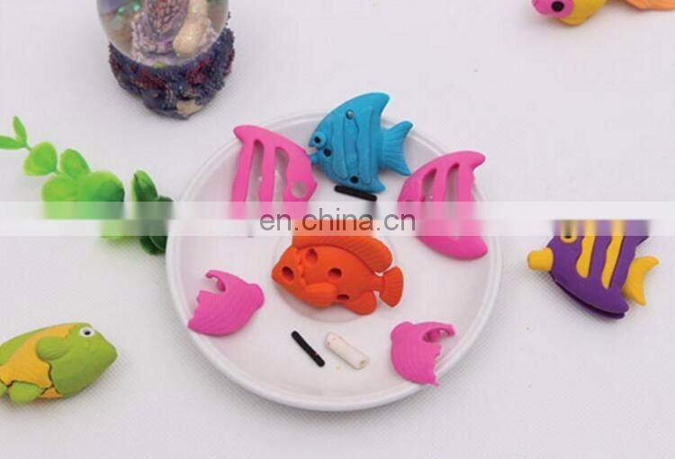 Fish Shaped Pencil Eraser Sea Animals