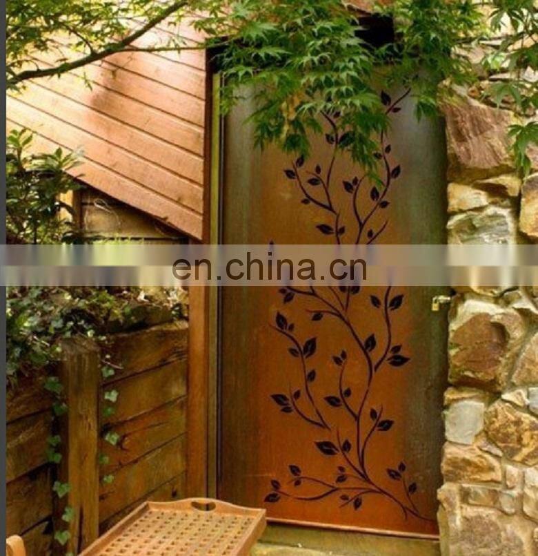 Outdoor Corten Steel Garden Screen Gate