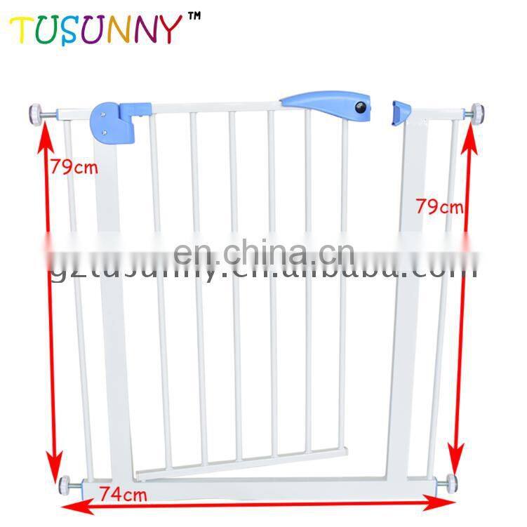 Provides safety in extra-wide spaces metal baby safety gate