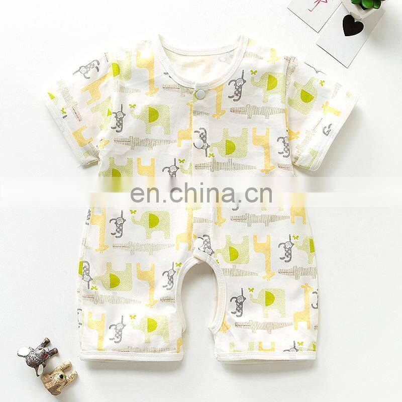 2018 Fashion Organic Baby Body Suit Children's Short Sleeve Toddlers Rompers