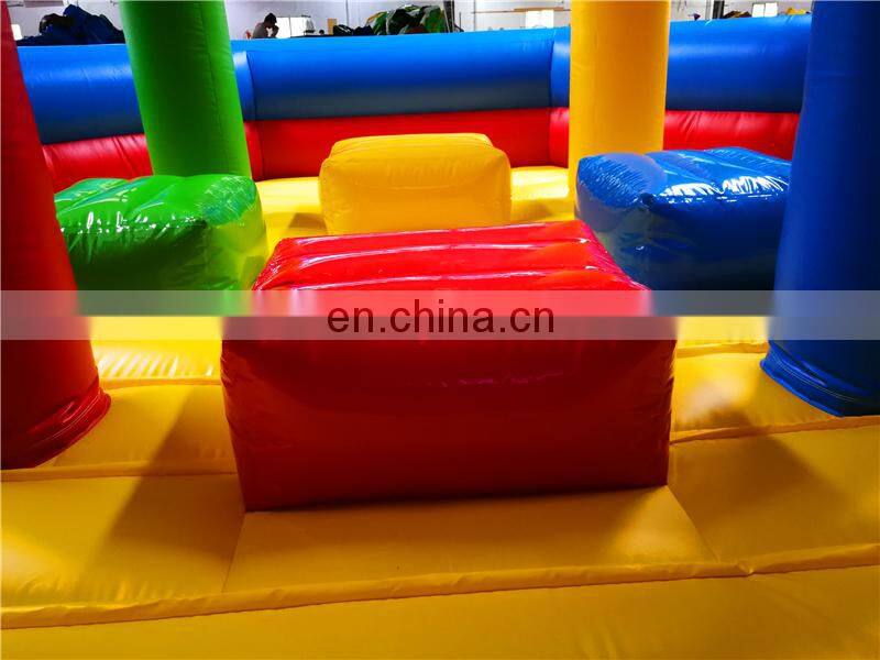 Outdoor arena balance wrecking team game, Big inflatable wipeout ball game for sport park