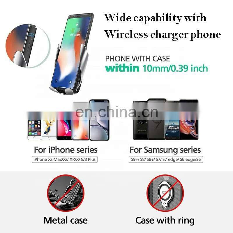 Wireless Car Phone Charger For Iphone X 8 Samsung S9 Plus Mobile Phone Holder For Huawei P20 Magnet Fast Wireless Car Charger