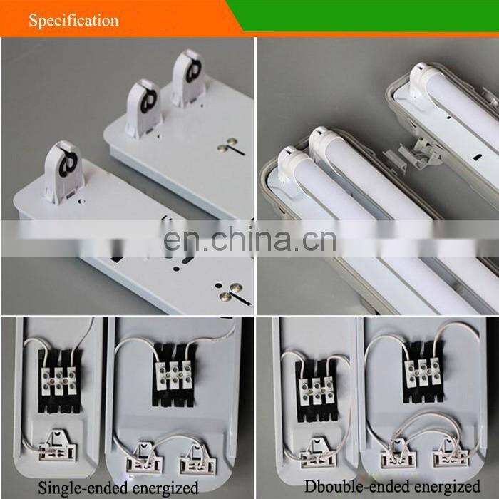 PC housing, PC cover 4ft T8 IP65 tri-proof light fixture