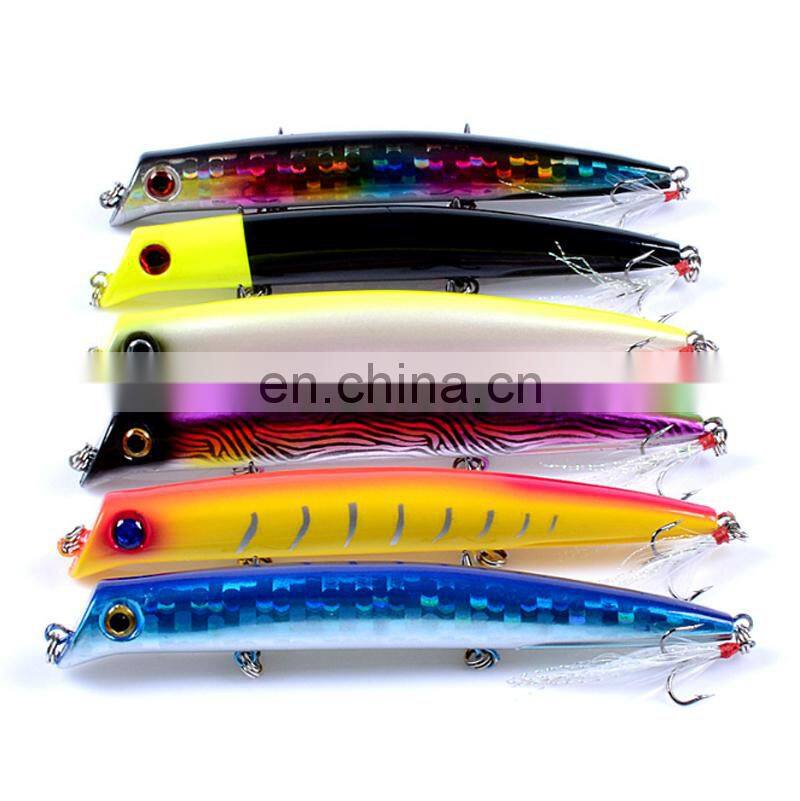 6 colors 12.8cm 15.4g bionic bait plastic hard bait hot selling fishing gear wholesale Topwater Fishing Popper